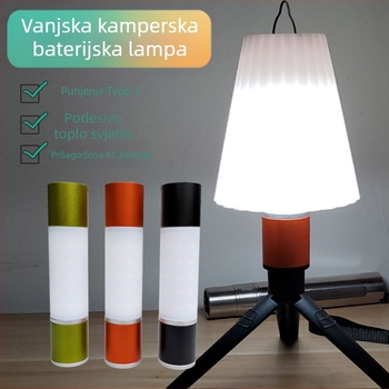 Kamp lampica s teleskopskim zumom, punjiva LED, 5V 10W, magnetska baza
