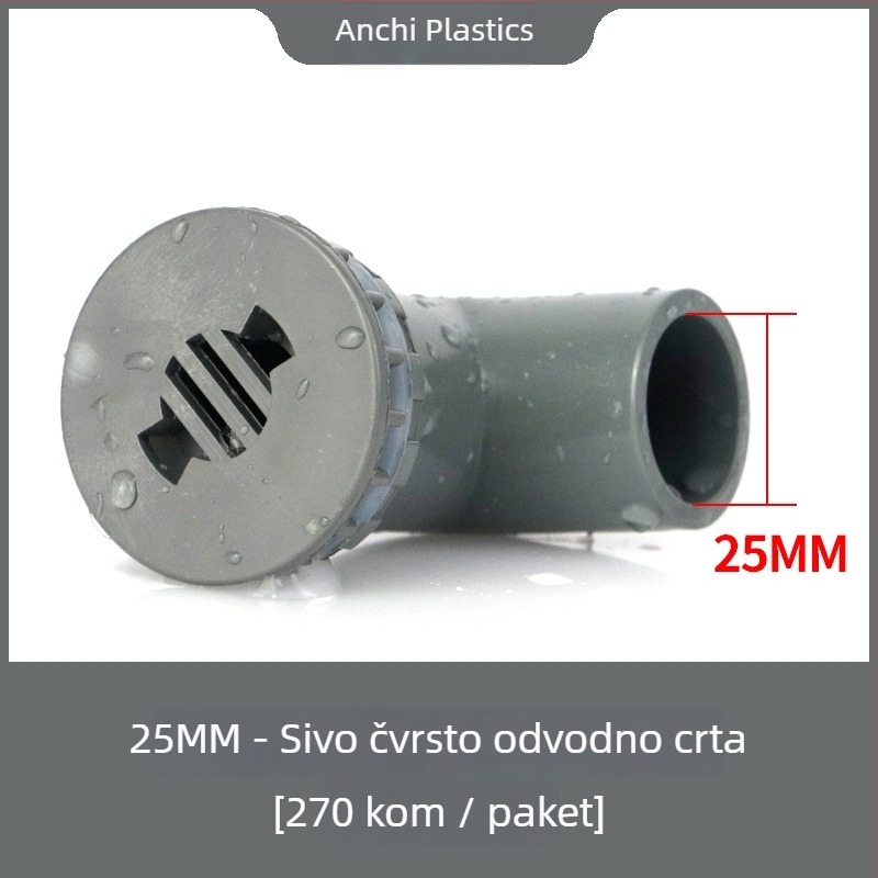 An Chi PVC akvarijski koljeni spoj s unutarnjim i vanjskim navojem, za dovod i odvod vode, sprječavanje preljeva