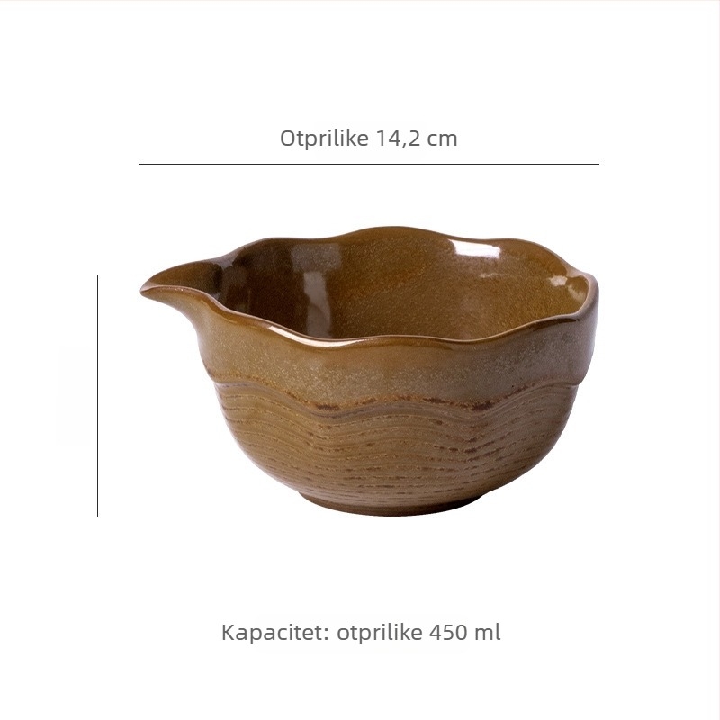 Japanski stil keramička zdjela za matcha, okruglog retro dizajna, kompatibilna s mikrovalnom pećnicom, mogućnost tiskanja logotipa, prilagodba