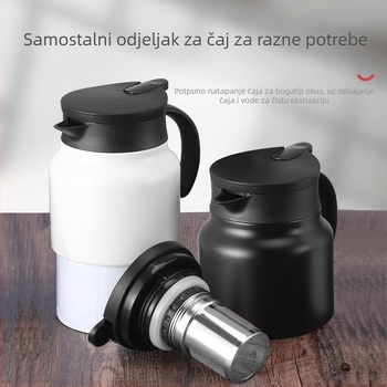 Čajnik od 316 nehrđajućeg čelika s odjeljivanjem čaja, vakuumska izolacija, velik kapacitet za kućnu upotrebu