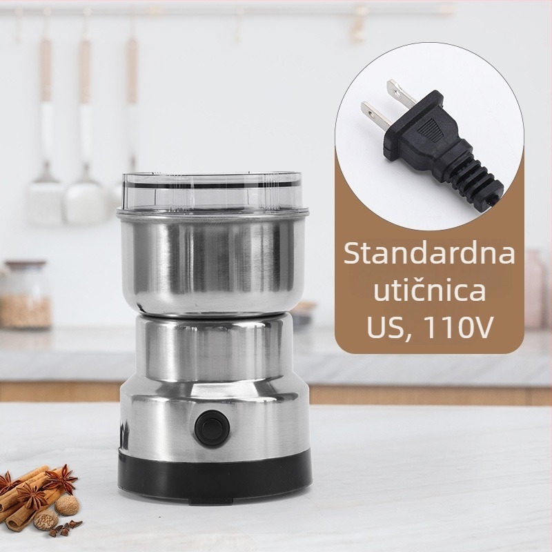Mlinac za kavu, kapacitet ispod 1 L, napon 111–240 V, 10.000–19.999 RPM, posuda od nehrđajućeg čelika.