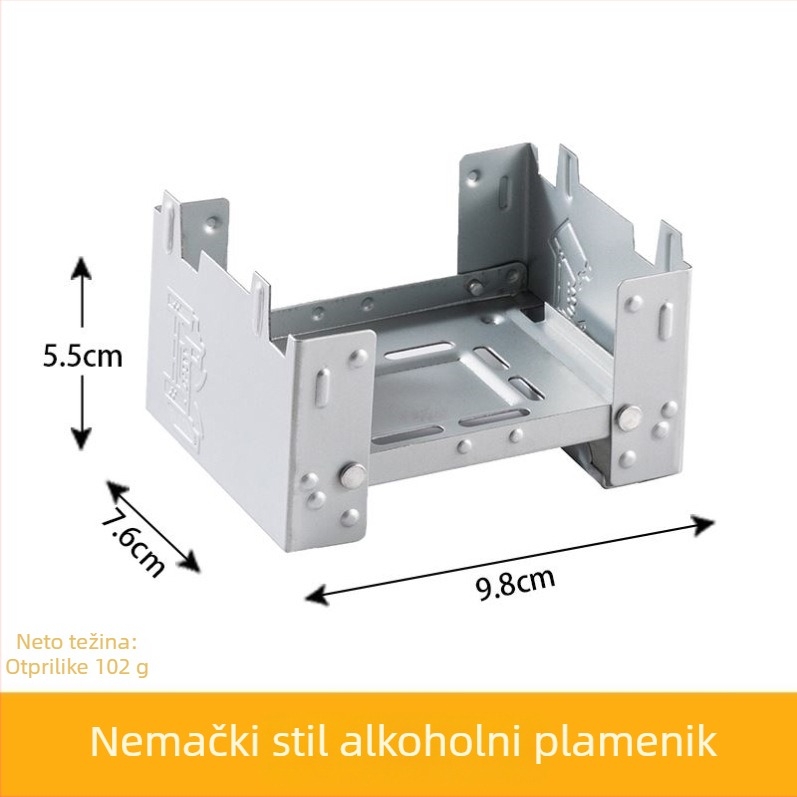 Kamp kuhinjska aluminijska kutija za ručak — prenosna, dvostruka upotreba, model 0585, težina 170 g, za 1–2 osobe, aluminijska legura