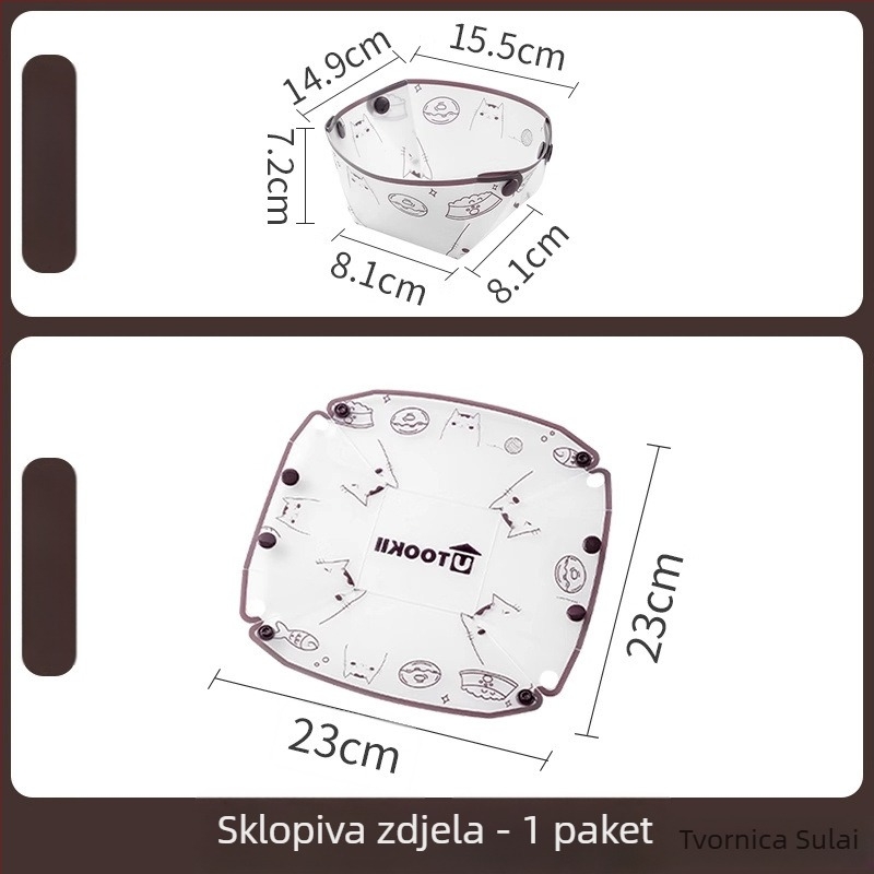 Skup sklapanja posuđa za putovanja: plastika; Broj proizvoda KPSyG6HY; tanjur/zdjela/šalica