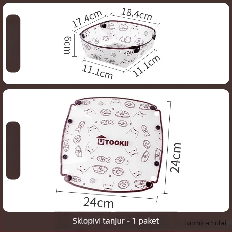 Skup sklapanja posuđa za putovanja: plastika; Broj proizvoda KPSyG6HY; tanjur/zdjela/šalica