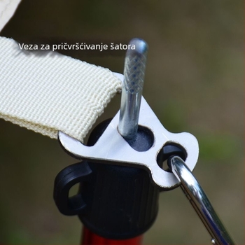 Kuka za šipke šatora s trokutnim podešavanjem – samozaključavajući kamping dodatak