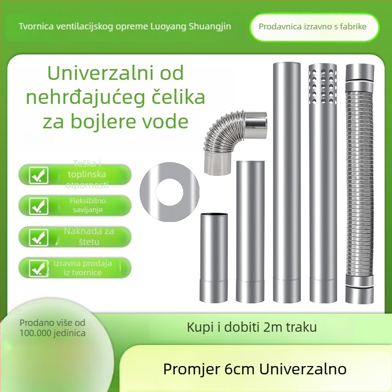 Izlazni kut od nehrđajućeg čelika BXG-6, debljina zida 0.26mm, klasa 201