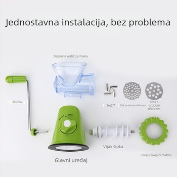 Stroj za nadijevanje kobasica za kućnu upotrebu, ručni, plastični