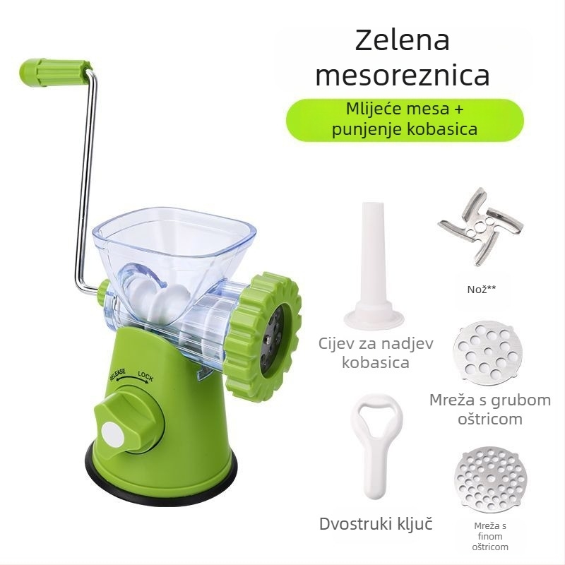 Stroj za nadijevanje kobasica za kućnu upotrebu, ručni, plastični