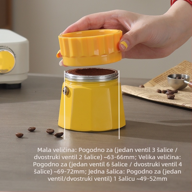 Dispenser praška za moka posudu – sladak stil, aluminijska legura, mogućnost tiska logotipa, prilagodba
