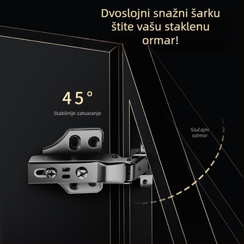 Šarniri za staklena vrata Lingzhi, 201 nehrđajući čelik, 1 mm, elektroplatirano