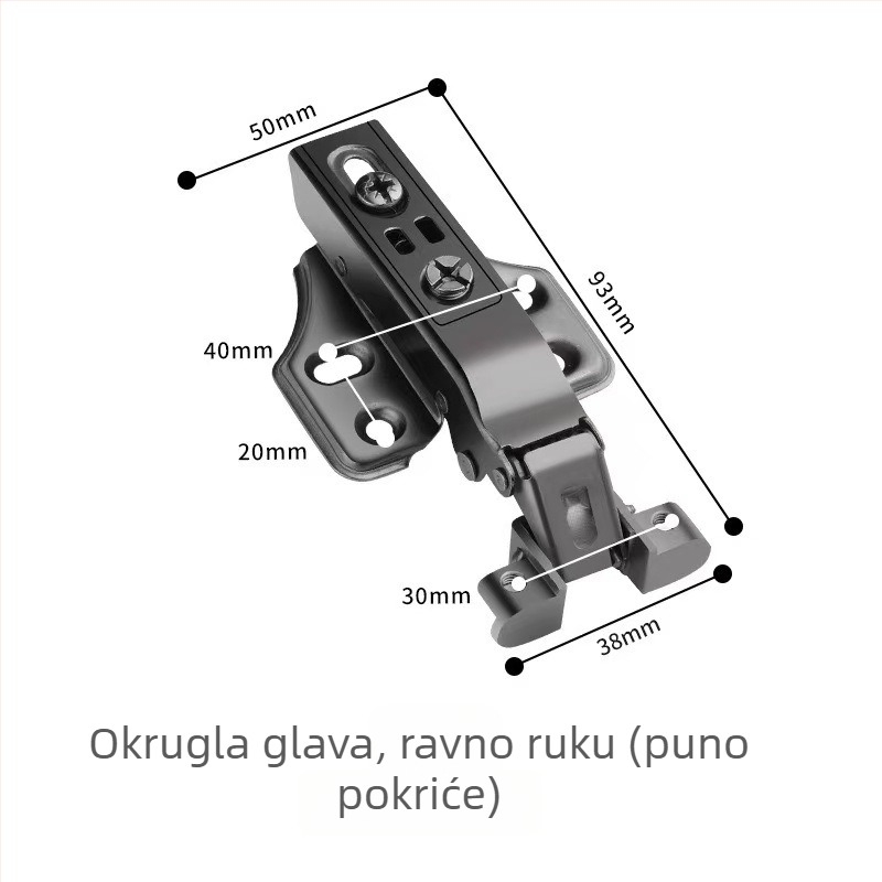 Šarniri za staklena vrata Lingzhi, 201 nehrđajući čelik, 1 mm, elektroplatirano