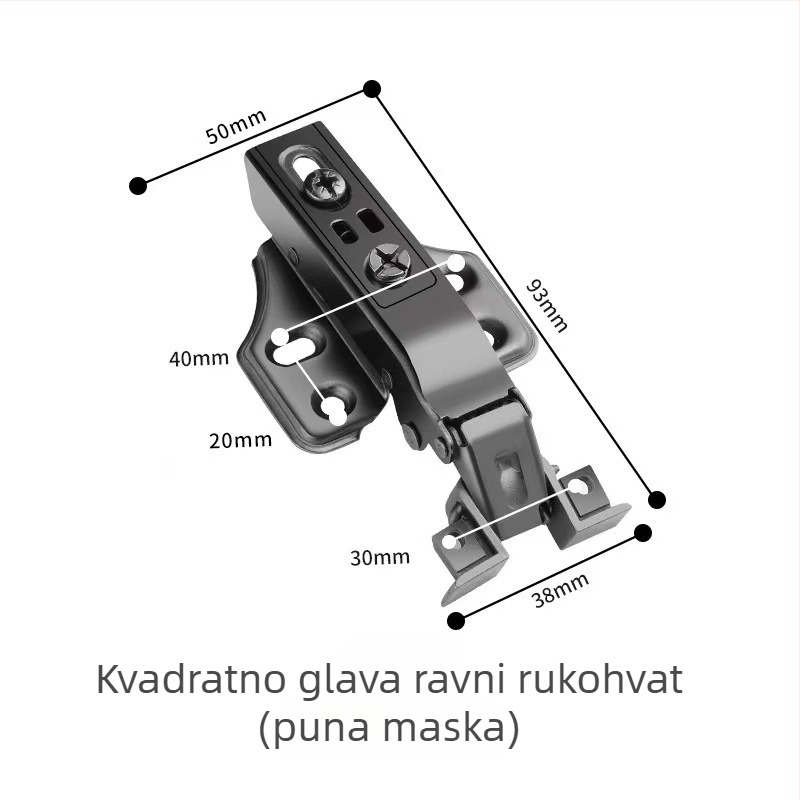 Šarniri za staklena vrata Lingzhi, 201 nehrđajući čelik, 1 mm, elektroplatirano