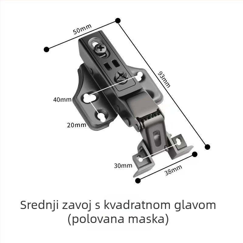 Šarniri za staklena vrata Lingzhi, 201 nehrđajući čelik, 1 mm, elektroplatirano