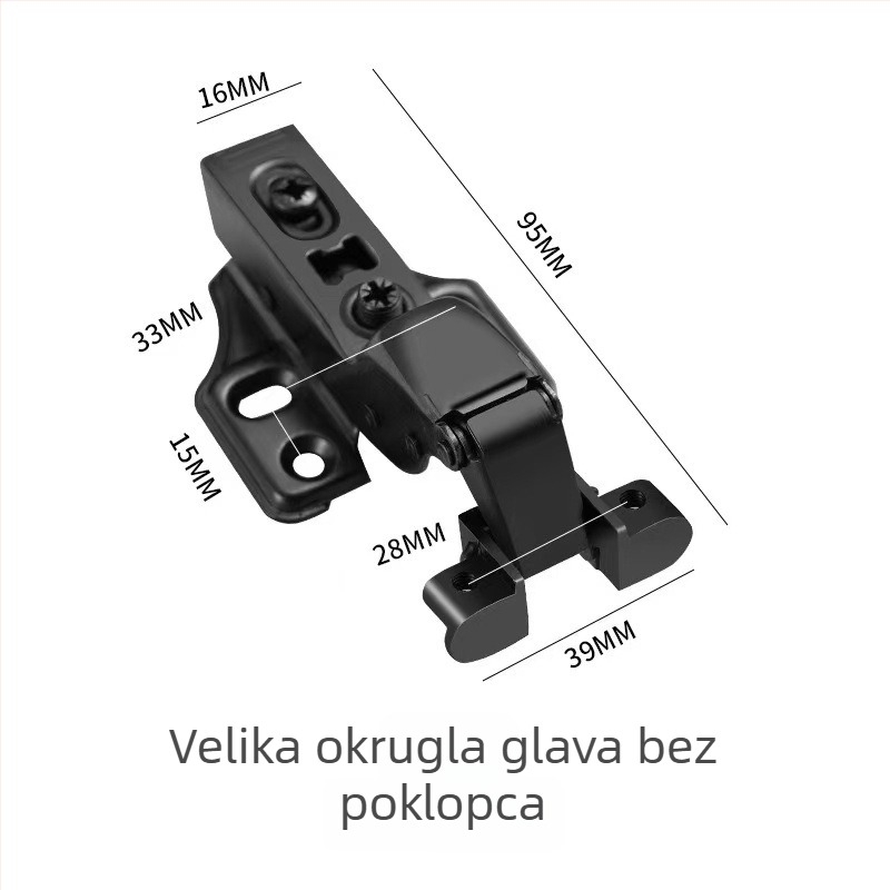 Šarniri za staklena vrata Lingzhi, 201 nehrđajući čelik, 1 mm, elektroplatirano