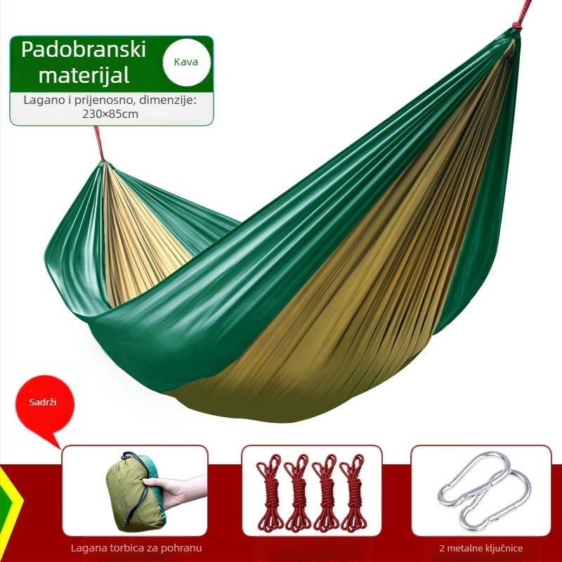 Hamak Kailude – najlon tkanina, nosivost 250 kg, težina 1,35 kg