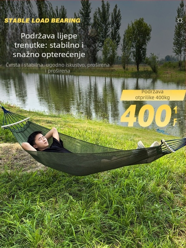 Be good Vanjski Ice Silk hamak za kampiranje, najlonska užad, nosivost 150 kg, težina 250 g, šifra proizvoda Ice silk hammock 1-1