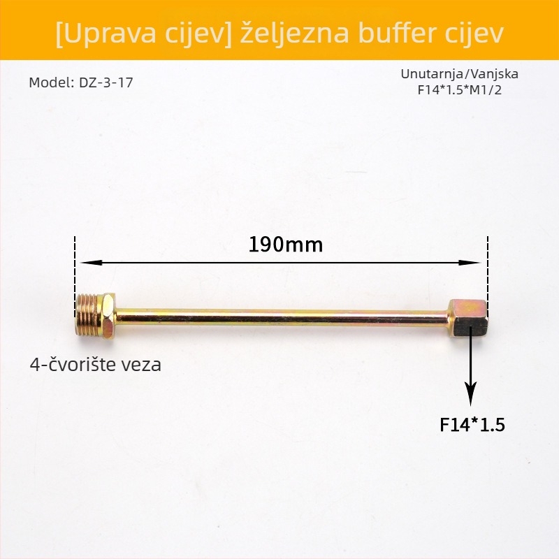 Dvostrano završna cijev buffer za manometar, od nehrđajućeg čelika/željeza, Cisqu marka, Klasa prvi