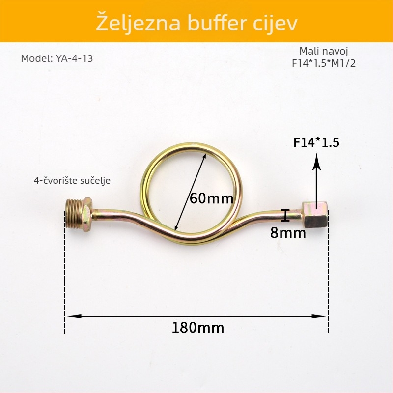 Dvostrano završna cijev buffer za manometar, od nehrđajućeg čelika/željeza, Cisqu marka, Klasa prvi