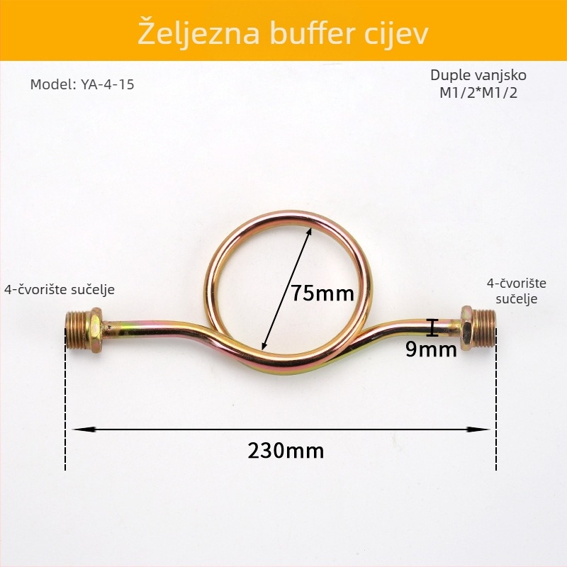 Dvostrano završna cijev buffer za manometar, od nehrđajućeg čelika/željeza, Cisqu marka, Klasa prvi