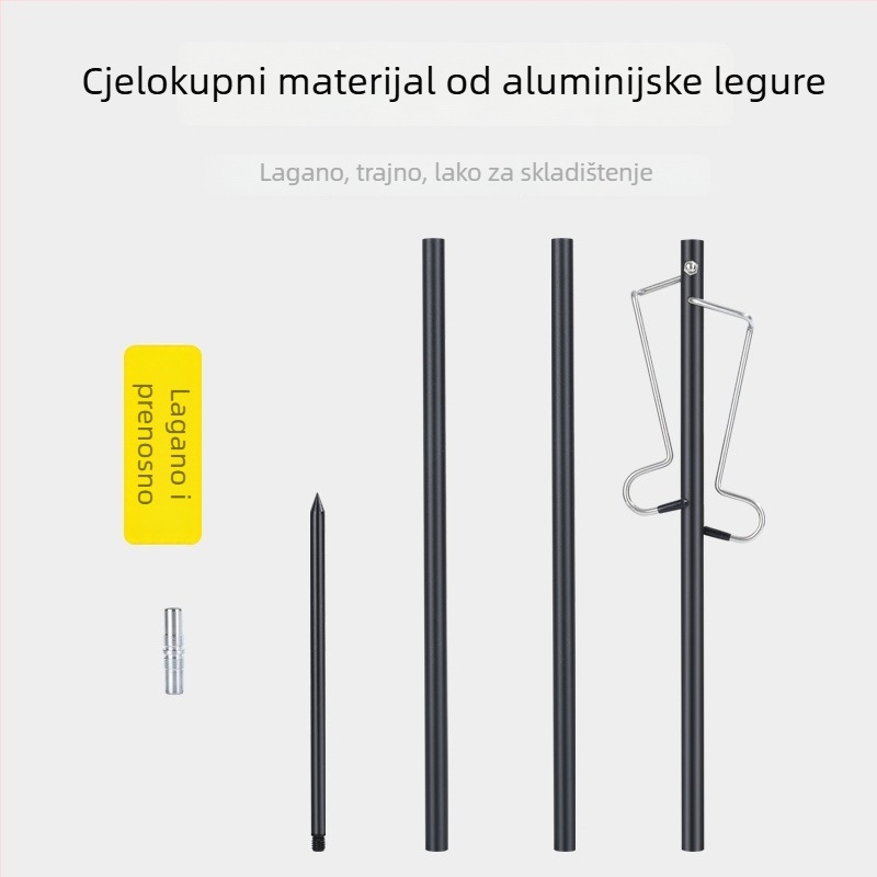 Stalak za kamping lampu, žarulja s vlaknom, napajanje za ponovno punjenje