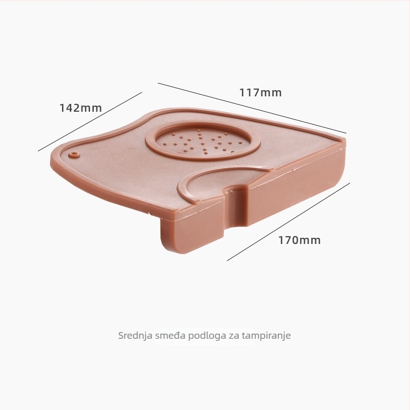 Kava presing podloga s kutnim protukliznim dijelom, plastična baza i silikonska podloga za uređaj za presiranje kave (Materijal: Plastika; Vrsta dodatka: podloga za presiranje kave; Stil: jednobojan; Stil: jednostavan)