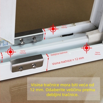 Brava za prozor, model Aqs02, protivkrađa, klizni prozor, zaštita djece