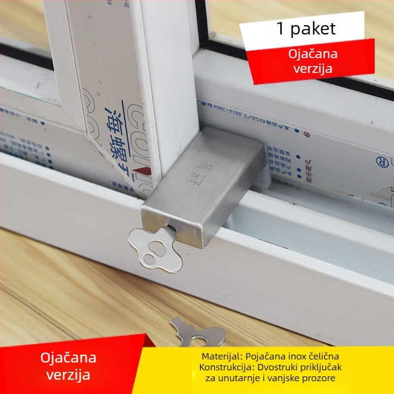 Brava za prozor, model Aqs02, protivkrađa, klizni prozor, zaštita djece