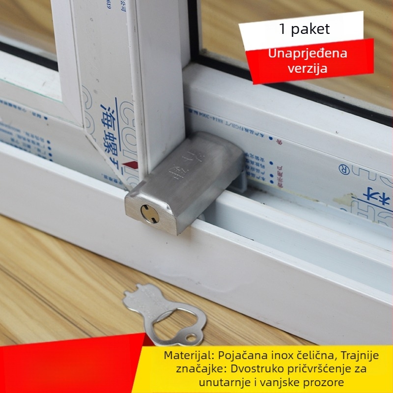 Brava za prozor, model Aqs02, protivkrađa, klizni prozor, zaštita djece