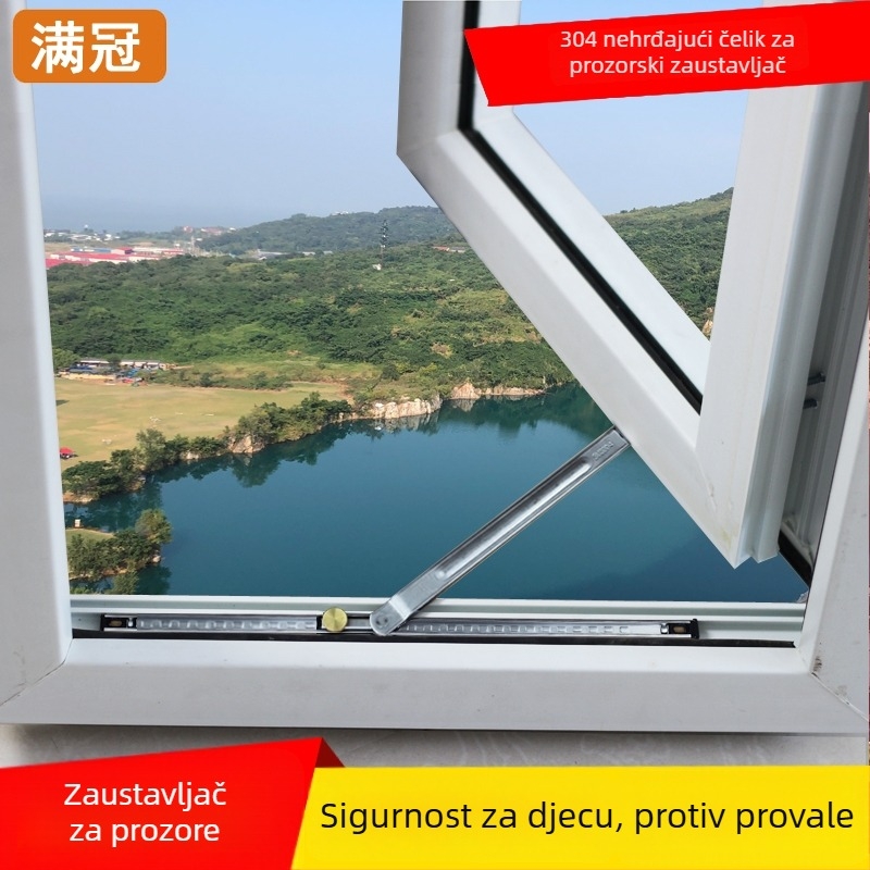 Brava za prozor, model Aqs02, protivkrađa, klizni prozor, zaštita djece
