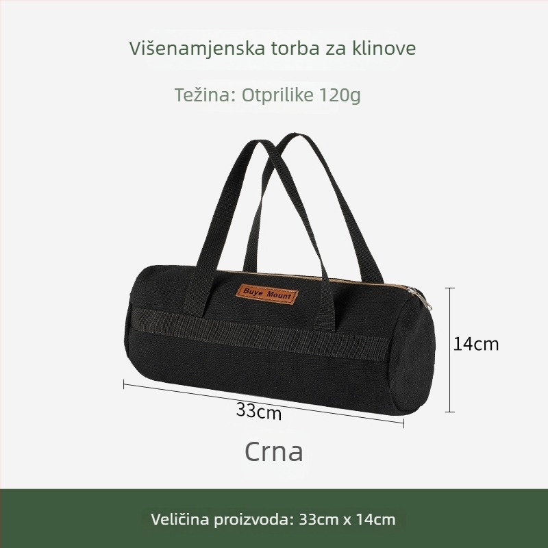 Torba za pohranu kamping kolova s čeličnim klinovima i čekićem – organizator za šator i pribor (Bu ye)