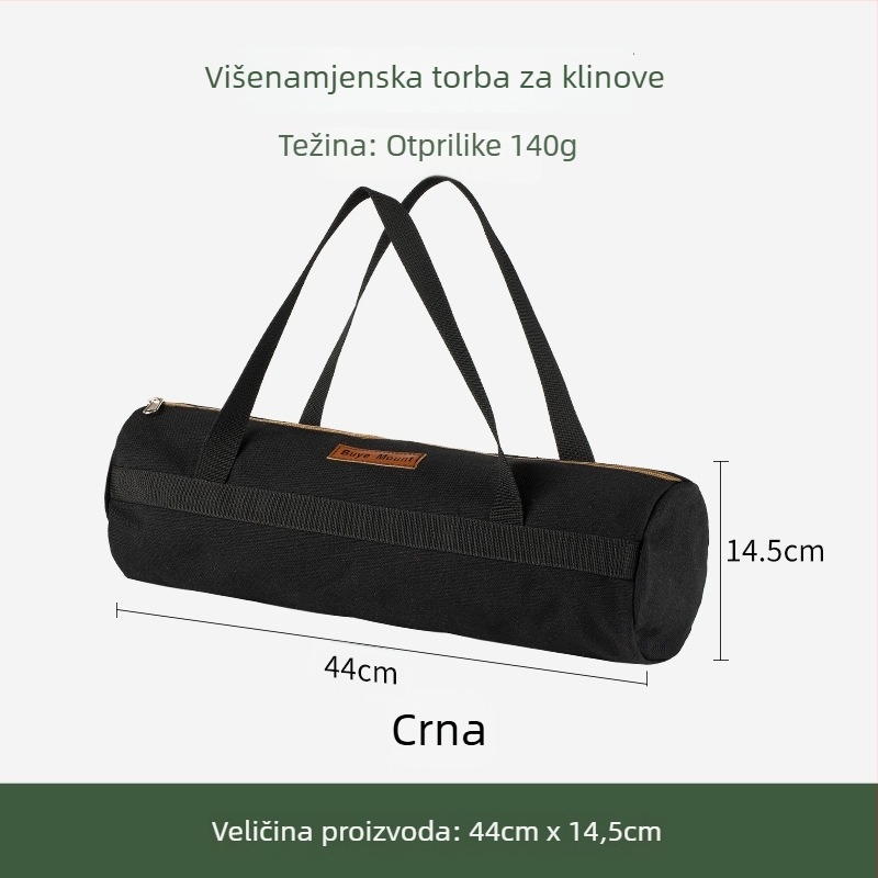 Torba za pohranu kamping kolova s čeličnim klinovima i čekićem – organizator za šator i pribor (Bu ye)