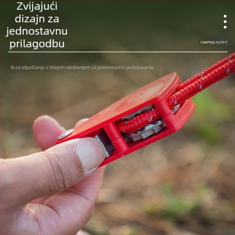 Buye vanjsko podesivo užad s kladkom, metalna konstrukcija, reflektirajuća užad za šatore i nadstrešnice
