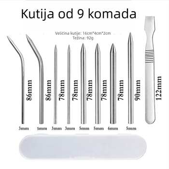 Set igala za pletenje narukvice od Paracorda — čelične igle za DIY vanjsku pletenje