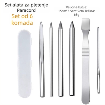 Set igala za pletenje narukvice od Paracorda — čelične igle za DIY vanjsku pletenje