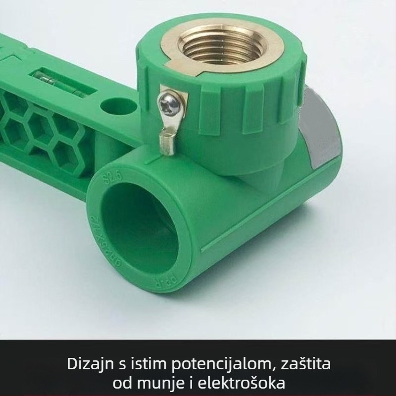 PPR dvostruki zavoj s unutarnjim navojem, T spoj U oblika, spoj za topljenje; razni modeli; prvoklasna kvaliteta