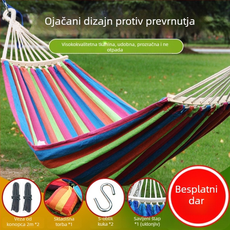 Hamak od platna s drvenim stalom, Sanjia, spreman za privatnu etiketu