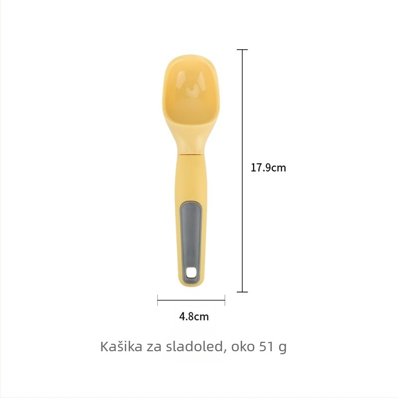 Set kuhinjskih gadgeta: olovivač, tortna špahtula, reznik voća i otvarač boce; drške od drveta/PP; ABS dijelovi; oštrice od 430 nehrđajućeg čelika.