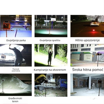 Kamping svjetlo za nužne situacije, žarulja sa žarnom niti, punjivo napajanje