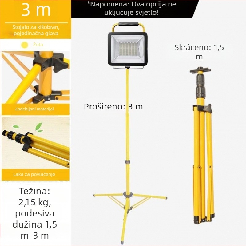 Kamping svjetlo za nužne situacije, žarulja sa žarnom niti, punjivo napajanje