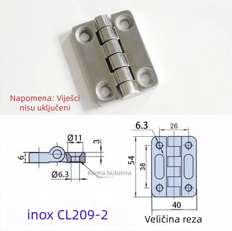 Industrijski šark CL236 | Cinkova legura | Elektrogalvanizacija | Binghao | Za kutije za distribuciju, šasije i opremu za automatizaciju