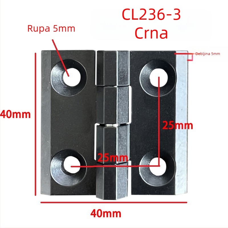 Industrijski šark CL236 | Cinkova legura | Elektrogalvanizacija | Binghao | Za kutije za distribuciju, šasije i opremu za automatizaciju