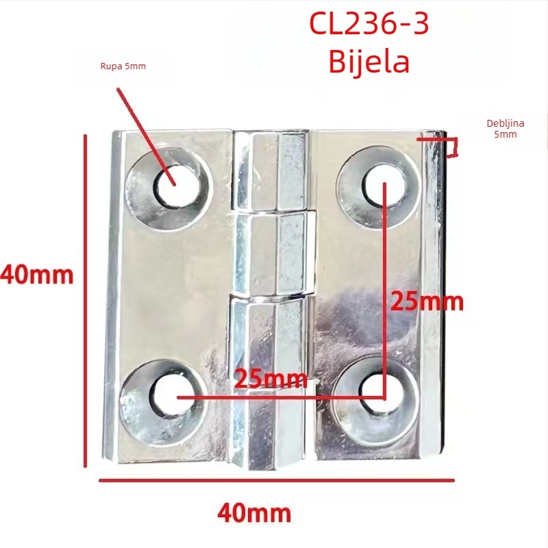 Industrijski šark CL236 | Cinkova legura | Elektrogalvanizacija | Binghao | Za kutije za distribuciju, šasije i opremu za automatizaciju