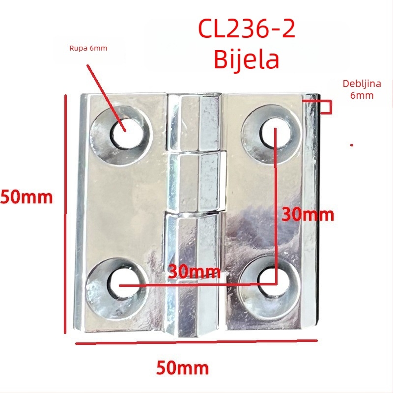 Industrijski šark CL236 | Cinkova legura | Elektrogalvanizacija | Binghao | Za kutije za distribuciju, šasije i opremu za automatizaciju