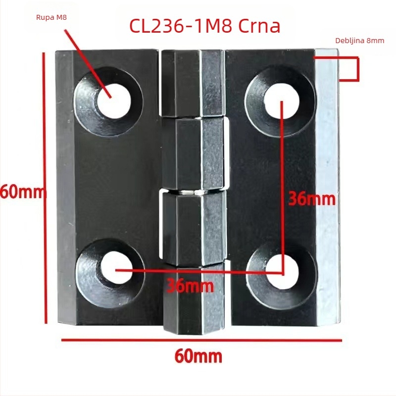 Industrijski šark CL236 | Cinkova legura | Elektrogalvanizacija | Binghao | Za kutije za distribuciju, šasije i opremu za automatizaciju