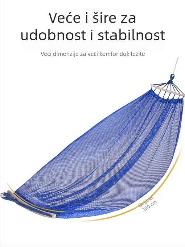 Vješalna viseća stolica za vanjsku upotrebu, poliester, nosivost 150 kg, težina 921 g, bez nosača