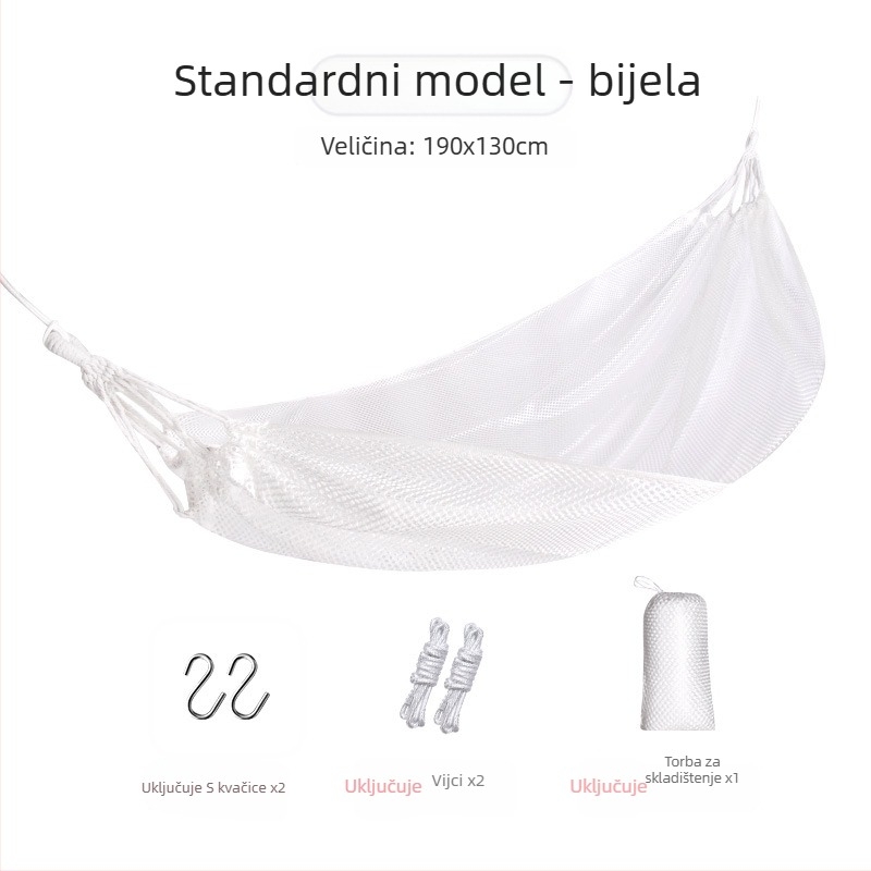 Vješalna viseća stolica za vanjsku upotrebu, poliester, nosivost 150 kg, težina 921 g, bez nosača