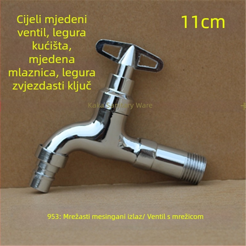 Vanjski zaključani slavina s pentagonalnim ključem, od bakra, model 950, keramički disk ventil, jedini hladni izlaz