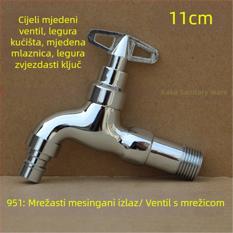 Vanjski zaključani slavina s pentagonalnim ključem, od bakra, model 950, keramički disk ventil, jedini hladni izlaz