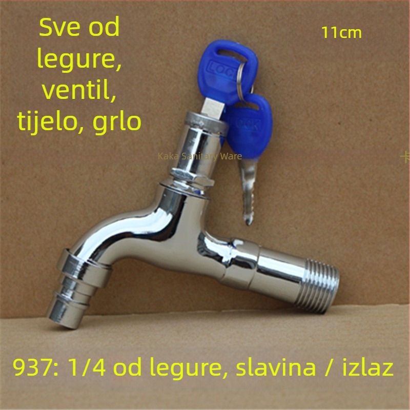 Vanjski zaključani slavina s pentagonalnim ključem, od bakra, model 950, keramički disk ventil, jedini hladni izlaz