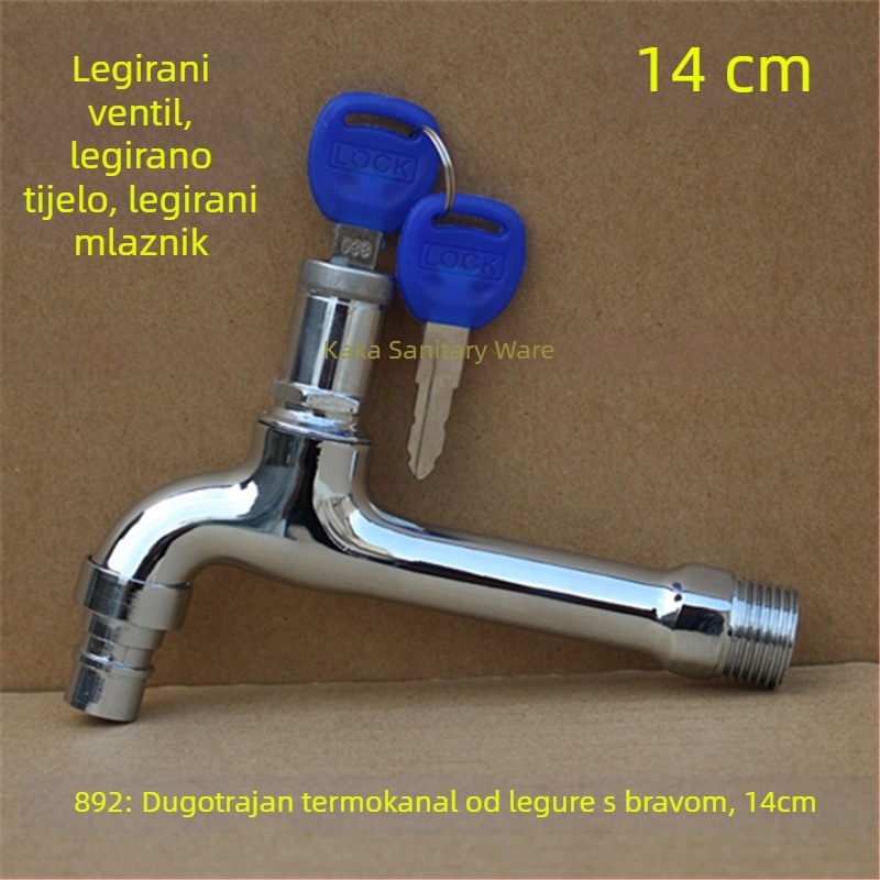 Vanjski zaključani slavina s pentagonalnim ključem, od bakra, model 950, keramički disk ventil, jedini hladni izlaz